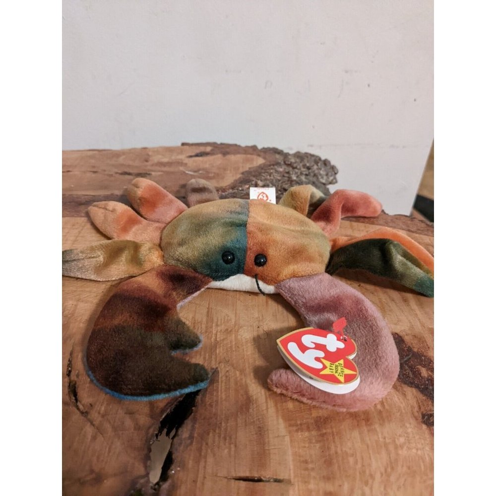 Rare Ty Beanie Baby Claude The Crab 1996 PE PELLETS